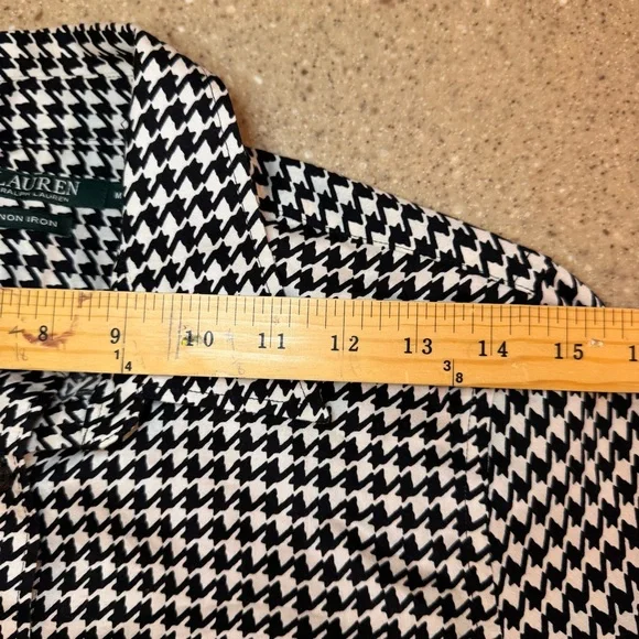 Lauren Ralph Lauren Black and White Button Down Shirt medium - Picture 4 of 8